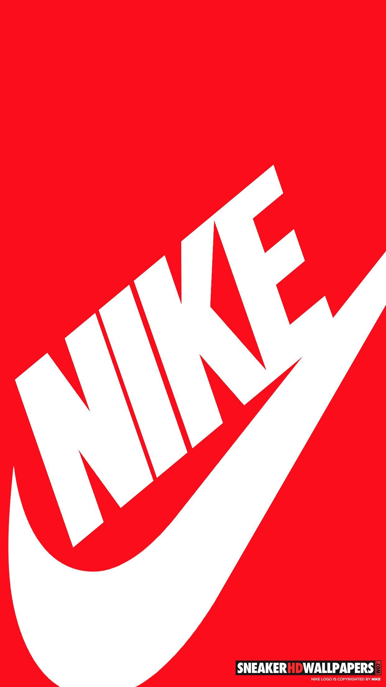 White On Red Nike Logo - Red and white nike Logos