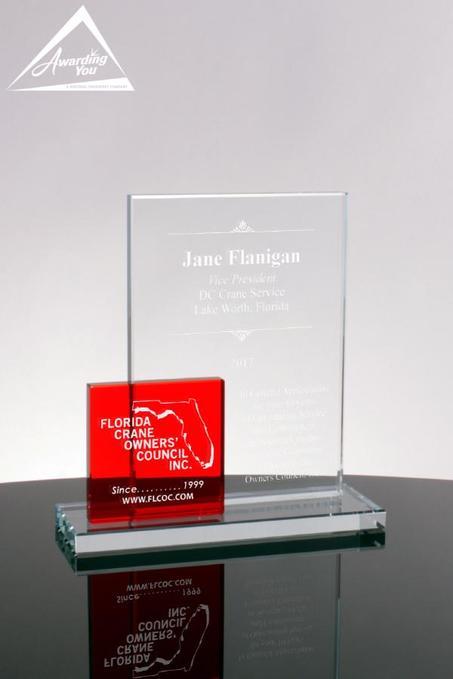 Red Square D Brand Logo - Verve Red Square Glass Award Family