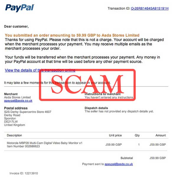 Fake PayPal Logo - Fake “You Submitted an Order” PayPal Emails Used to Phish Credentials