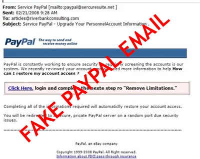 Fake PayPal Logo - SCAM Update Account Information Now ! - CyberSecurity