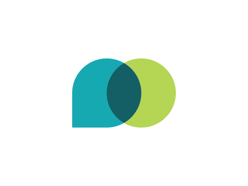 Green Message Bubble Logo - A O + Speech Bubble