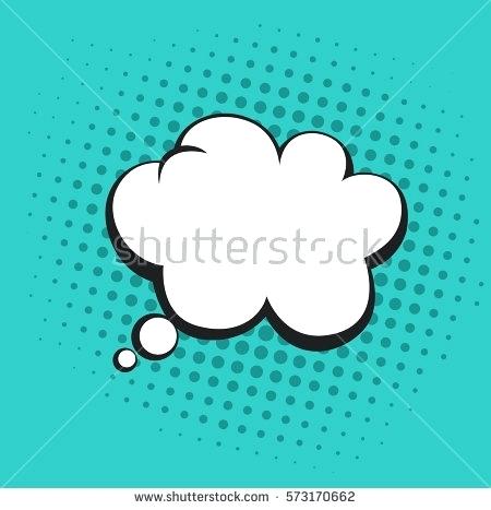 Green Message Bubble Logo - Thoughts Bubble In Pop Art Comics Style Green Color Vector Template ...