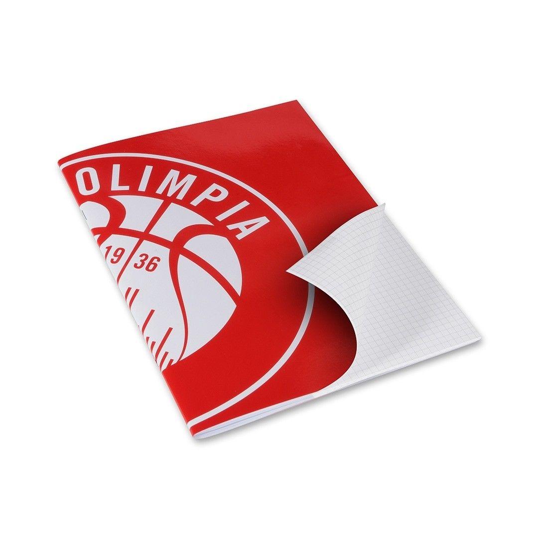 Red Square D Brand Logo - OLIMPIA MILANO RED A5 SQUARED NOTEBOOK