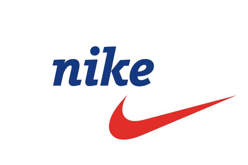 Red and Blue Nike Logo - Mike Abbink _ __Nike logo, 1999.
