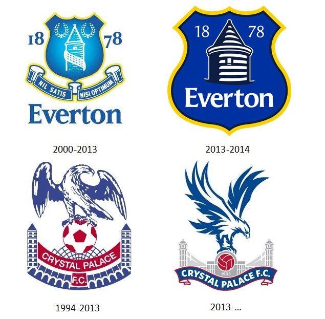 New Crystal Palace Logo - Comparing the redesigned crests of Everton and Crystal Palace ...