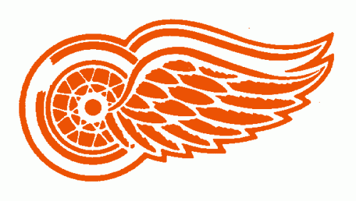 Orange Wing Logo - Virginia Red Wings hockey logo from 1973-74 at Hockeydb.com