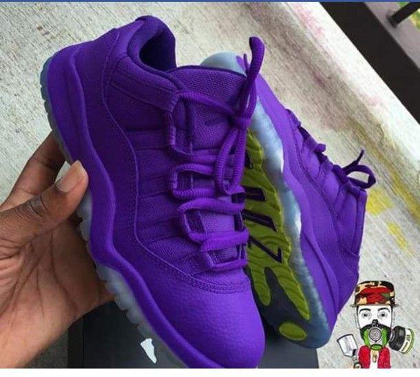 Purple Jordan Logo - shoes, purple, jordan 11s - Wheretoget