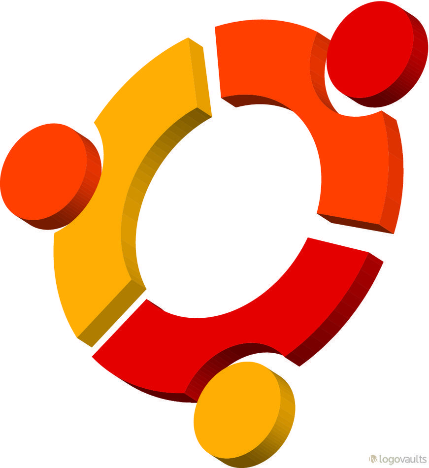 Linux Ubuntu Logo - Ubuntu Linux 3D Logo (EPS Vector Logo) - LogoVaults.com