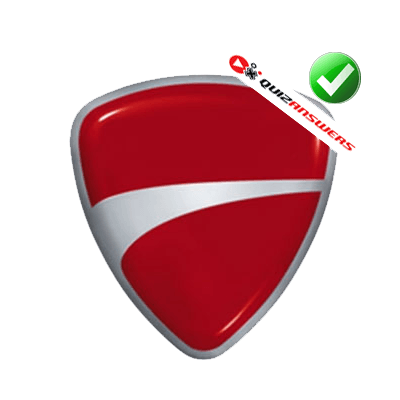 White Stripe with Red Shield Logo