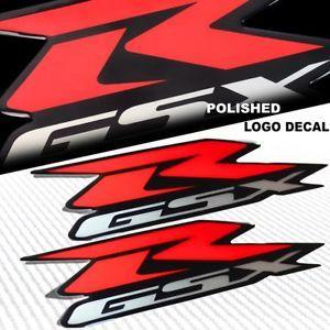 Red and Silver Automotive Logo - 7.5 3D EMBLEM FENDER FAIRING GAS FUEL TANK LOGO STICKER SUZUKI GSXR