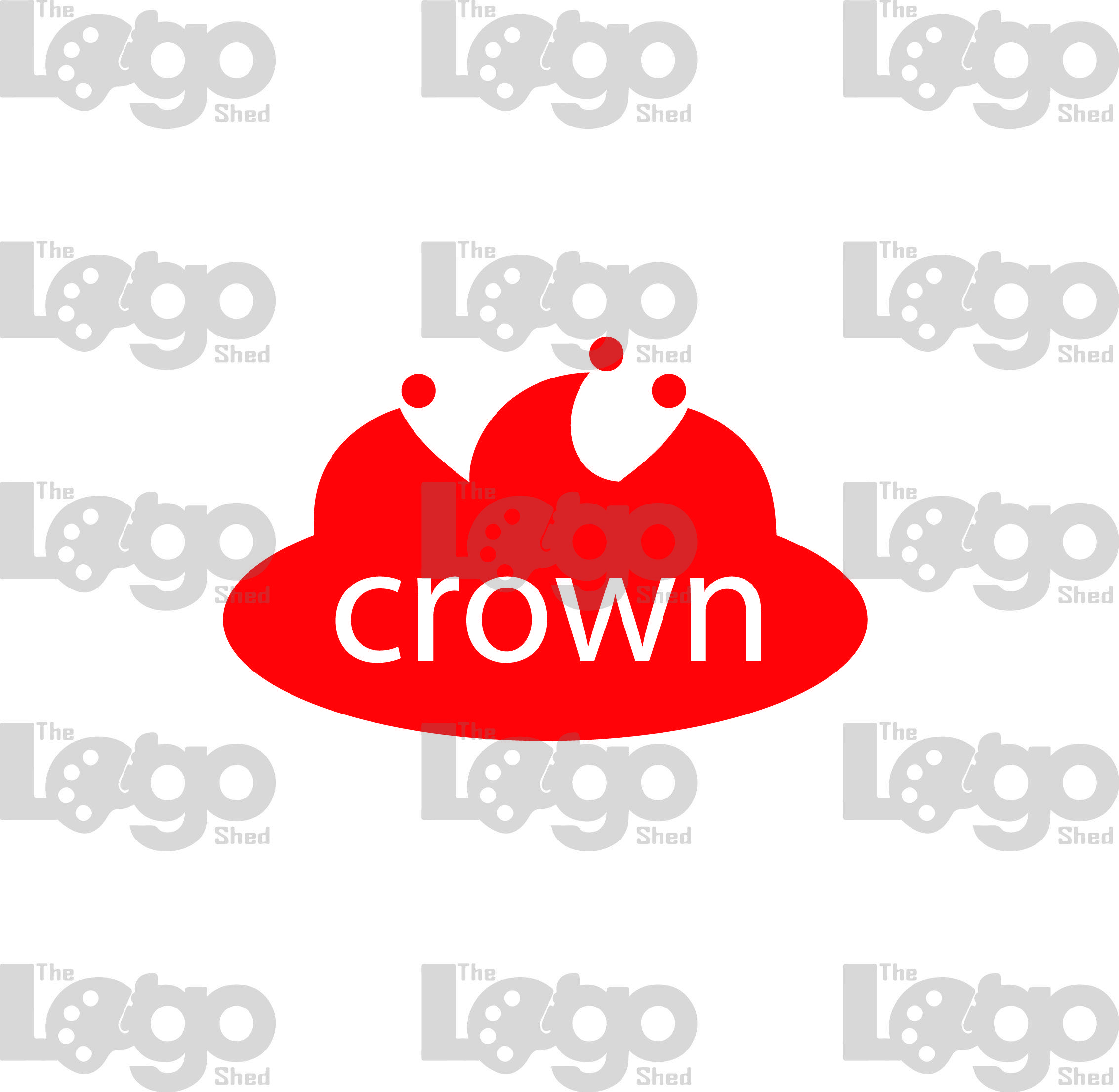 Crown Over a Red Box Logo - Red crown Logos