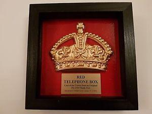 Crown Over a Red Box Logo - RED TELEPHONE BOX CAST OF CROWN IN A BOXED PRESENTATION FRAME K6 ...