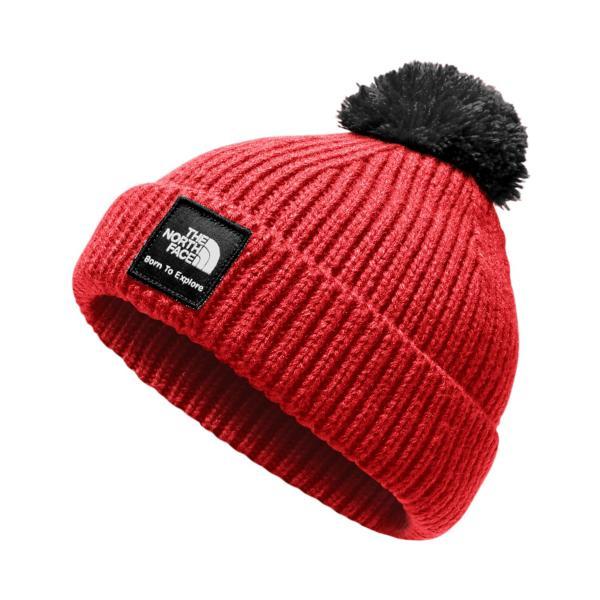 Crown Over a Red Box Logo - Toddler The North Face Box Logo Pom Beanie