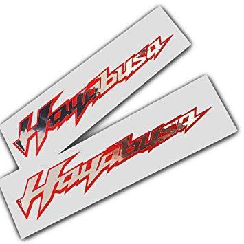 Red and Silver Automotive Logo - Suzuki Hayabusa Silver chrome on red graphics decals stickers x 2 ...