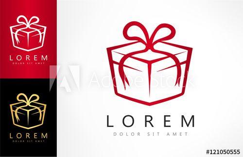 Crown Over a Red Box Logo - gift box logo - Buy this stock vector and explore similar vectors at ...
