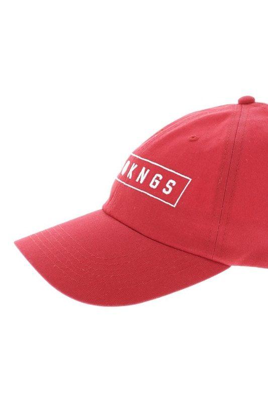Crown Over a Red Box Logo - Last Kings Box Logo Strapback Red