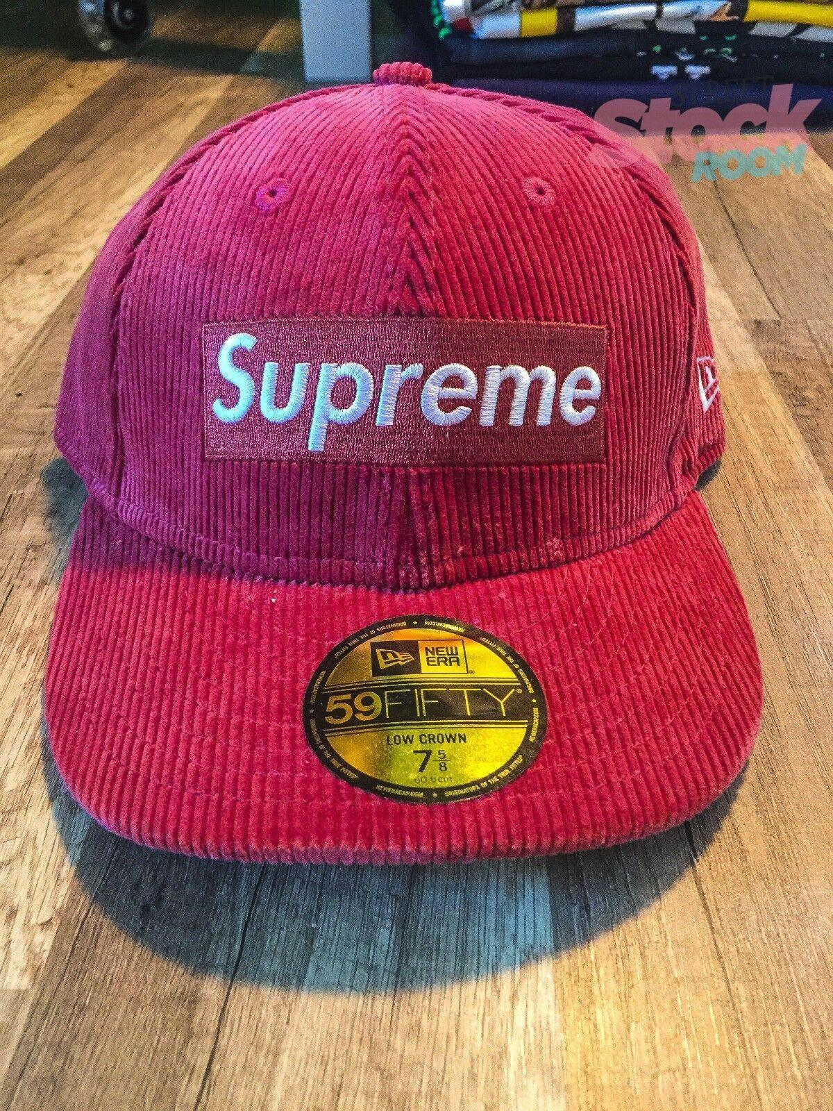 Crown Over a Red Box Logo - Supreme New 7 Era Box Logo Fitted Cap 7 New 5/8 Gonz Nas ac5841 ...
