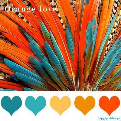 Turquoise and Orange Logo - Color Inspiration Boards « HAPPYGIRLDESIGN/Custom Website Design ...