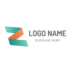 Turquoise and Orange Logo - Free Z Logo Designs. DesignEvo Logo Maker