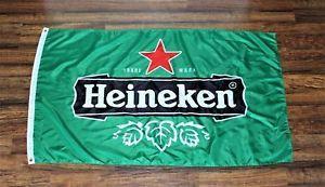 Green Banner Logo - Heineken Flag Green Banner Red Star Beer Can Logo Bar Pub ...