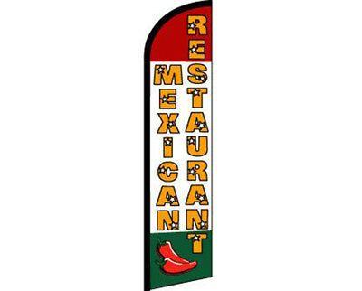 Red and Green Banner Restaurant Logo - MEXICAN RESTAURANT RED/WHITE/GREEN Windless Banner Advertising ...