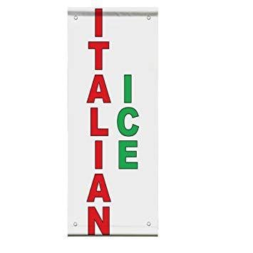 Red and Green Banner Restaurant Logo - Amazon.com : Italian Ice Red Green Bar Restaurant Double Sided Pole