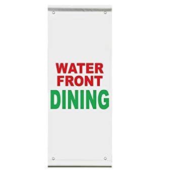 Red and Green Banner Restaurant Logo - Amazon.com : Water Front Dining Red Green Bar Restaurant Double