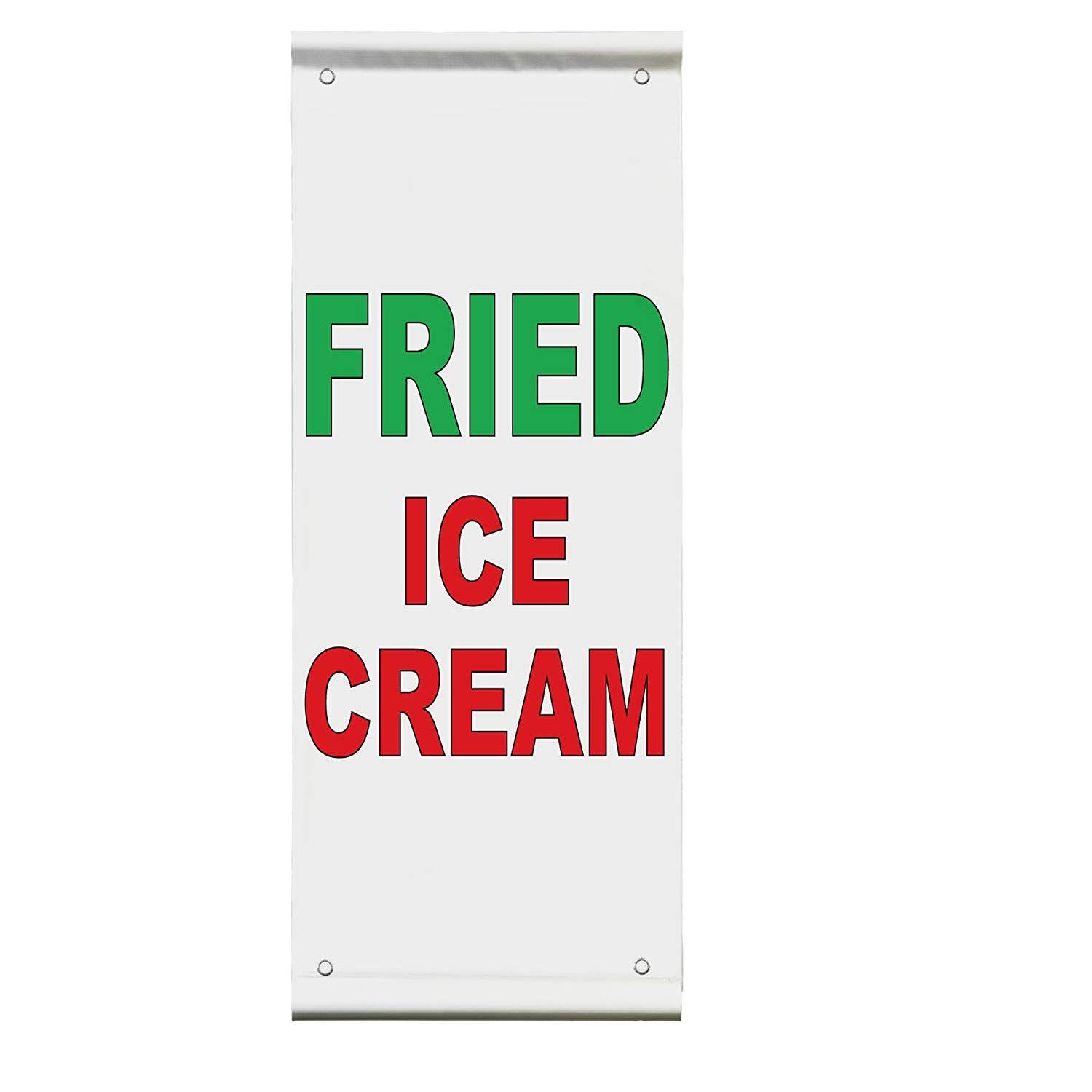 Red and Green Banner Restaurant Logo - Amazon.com : Fried Ice-Cream Green Red Bar Restaurant Double Sided ...