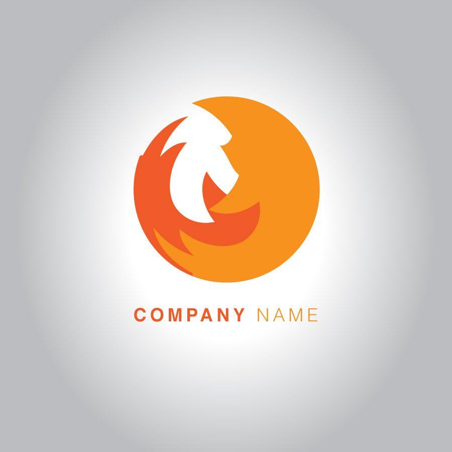 Orange Circle with Name Logo - Orange Fire Circle Logo Free Vector