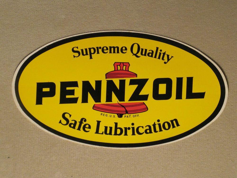 1960'S Racing Logo - PENNZOIL - Original Vintage 1960's 70's Racing Decal/Sticker ...