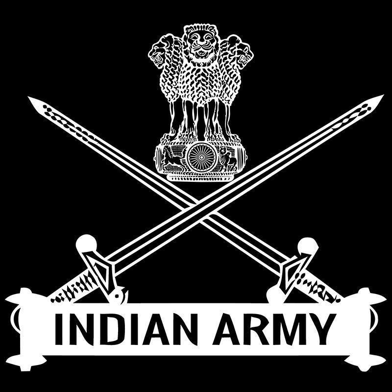 Indian Black and White Logo - Indian Army Logo Polo T Shirt Black