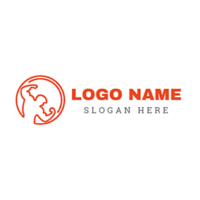 Orange Circle with Name Logo - Free Hand Logo Designs. DesignEvo Logo Maker