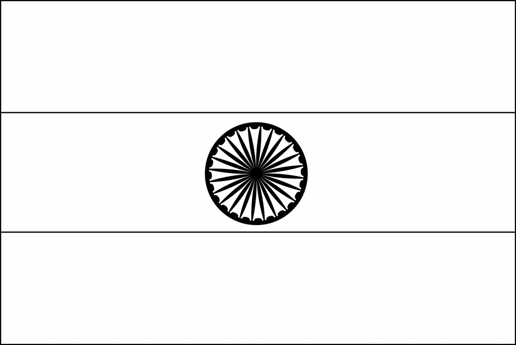 Black and White Flag Logo - Flag of India, 2009 | ClipArt ETC