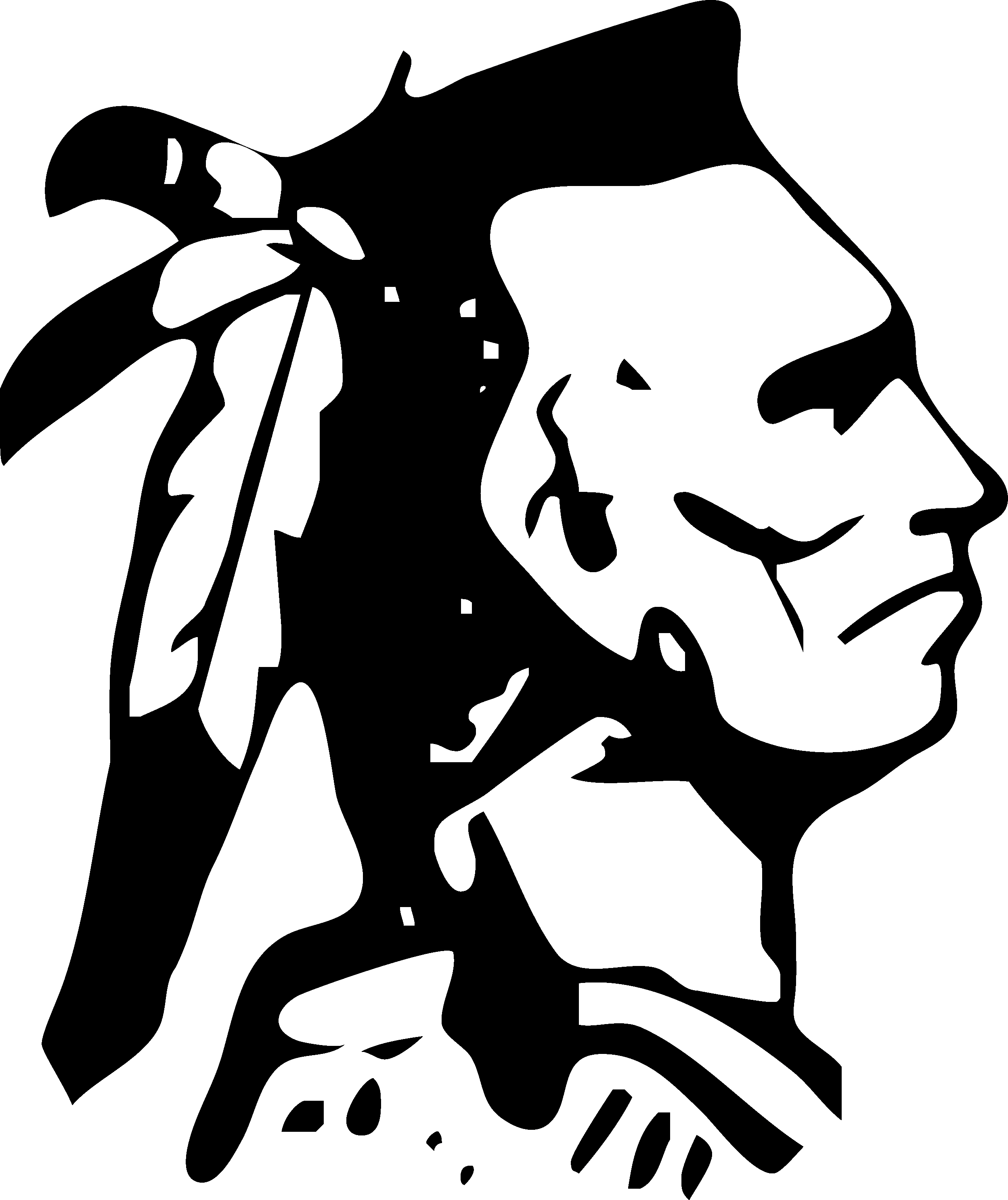 Indian Black and White Logo - American indian PNG image free download, indians PNG