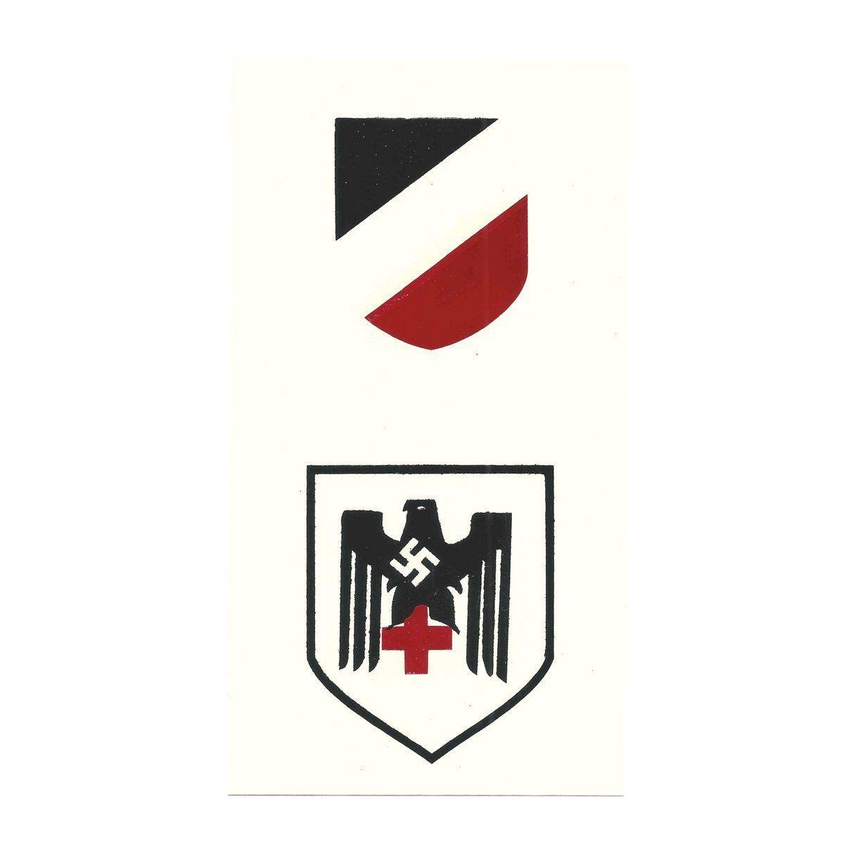 German Red Cross Logo - German WW2 Helmet Decal Set- Nazi Red Cross – International Military ...