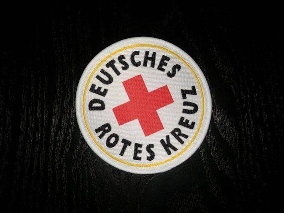German Red Cross Logo - DRK German Red Cross Deutsches Rotes Kreuz sew in Patch Label