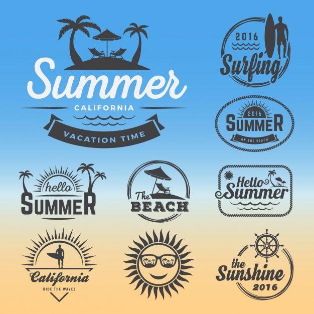 Summer Logo - Summer logos collection Vector