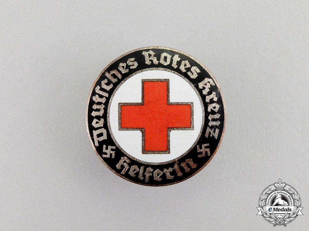 German Red Cross Logo - Germany. A DRK (German Red Cross) Helper Badge