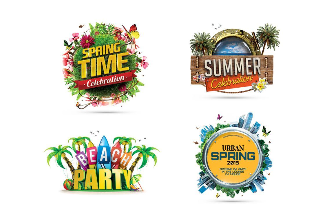 Summer Logo - Spring & Summer PSD Logos