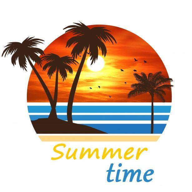 Summer Logo - Beach Sunset Summer Logo Free Stock Photo - Public Domain Pictures