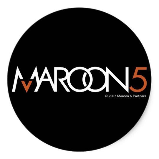 Maroon 5 Logo - Maroon 5 Logo on Black Sticker | Zazzle.com