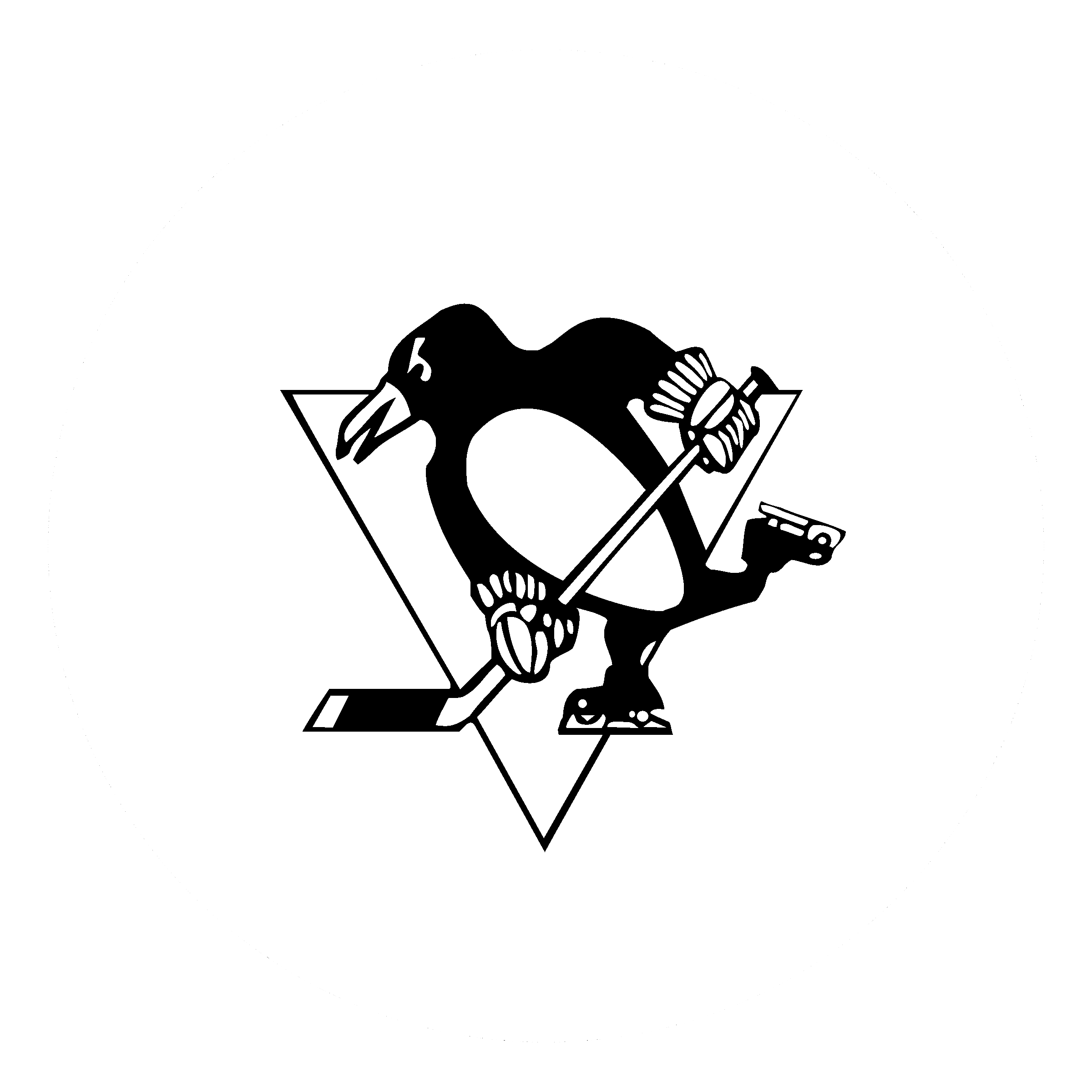 Black and White Penguins Logo - Pittsburgh Penguins Logo PNG Transparent & SVG Vector - Freebie Supply