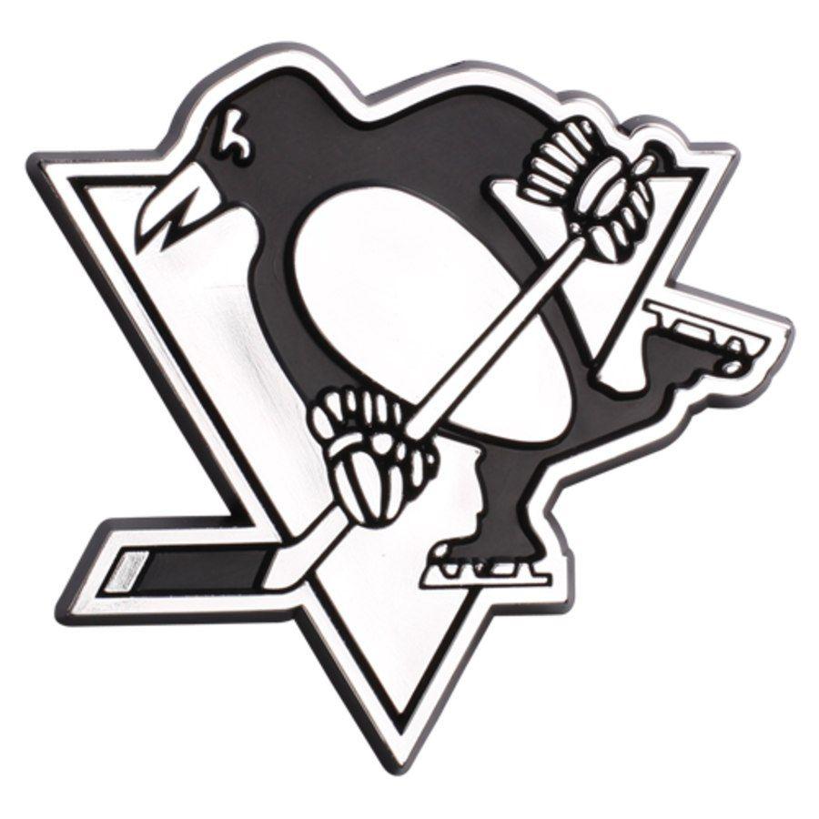 Black and White Penguins Logo - Pittsburgh Penguins Auto Emblem