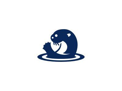 Otter Logo - Giant Otter. Design Inspiration. Otters, Logos, Logo design