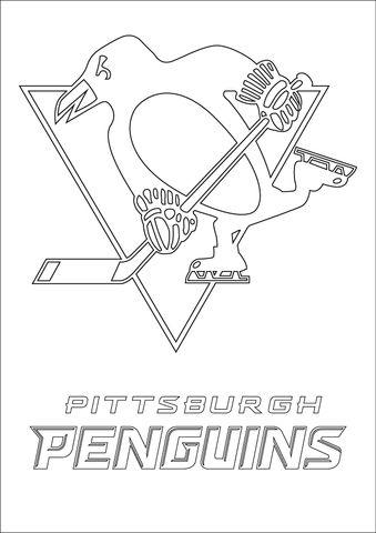 Black and White Penguins Logo - Pittsburgh Penguins Logo coloring page | Free Printable Coloring Pages