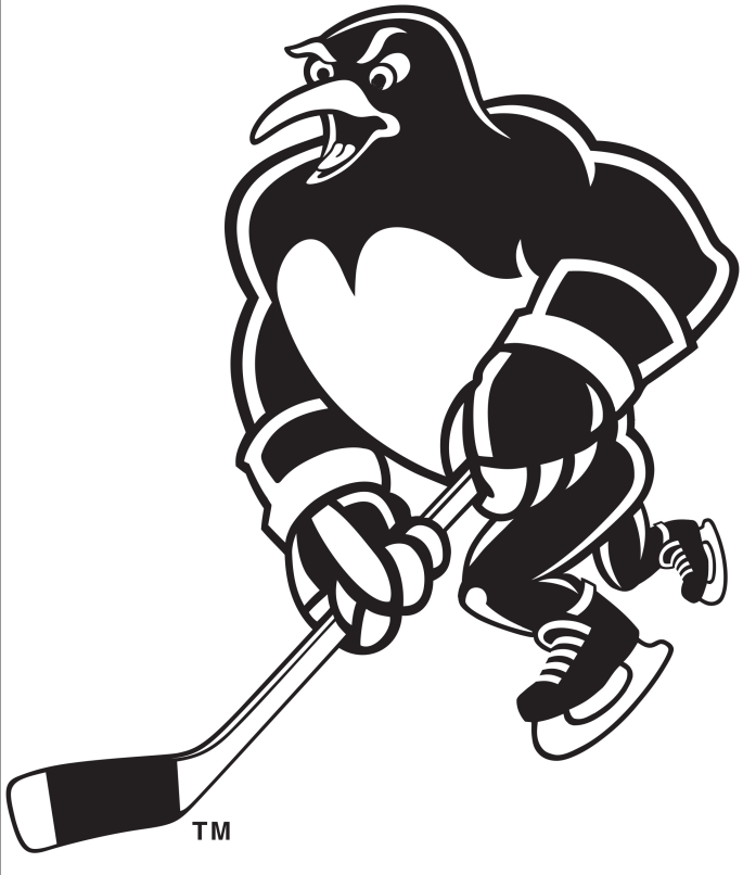 Black and White Penguins Logo - Wilkes Barre Scranton Penguins Logo Pumpkin Stencil. Chris
