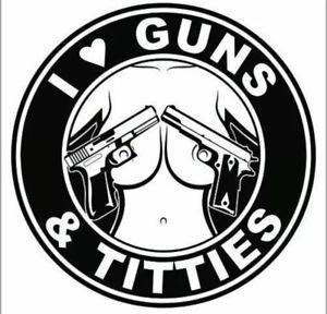 Funny Chevy Logo - I Love Guns Funny Car Truck Window White Vinyl Decal Sticker Chevy ...