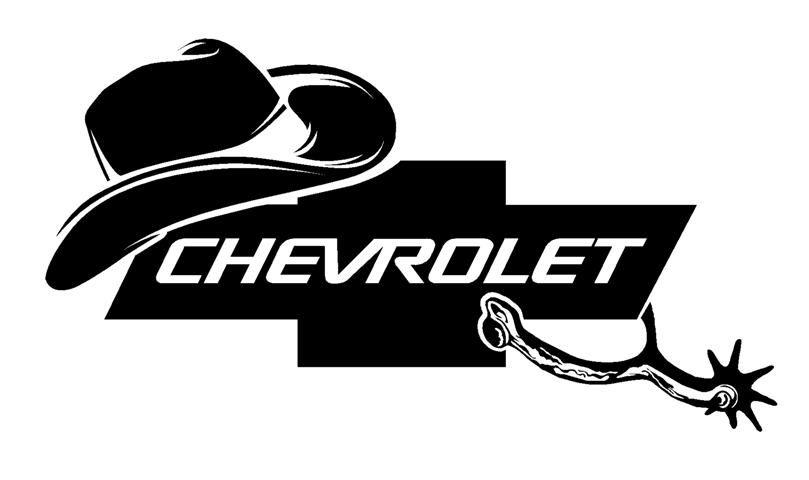Funny Chevy Logo - Chevrolet Cowboy Decal Sticker