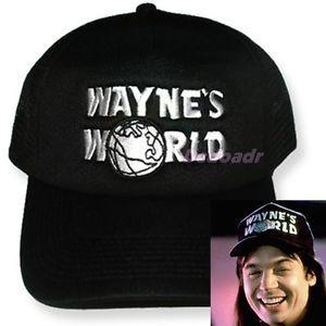 Hat World Logo - Wayne's World Embroidered Replica Trucker Hat Movie Logo Mike Myers ...