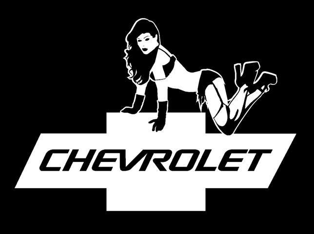 Funny Chevy Logo - Chevy Girl Decal Sticker
